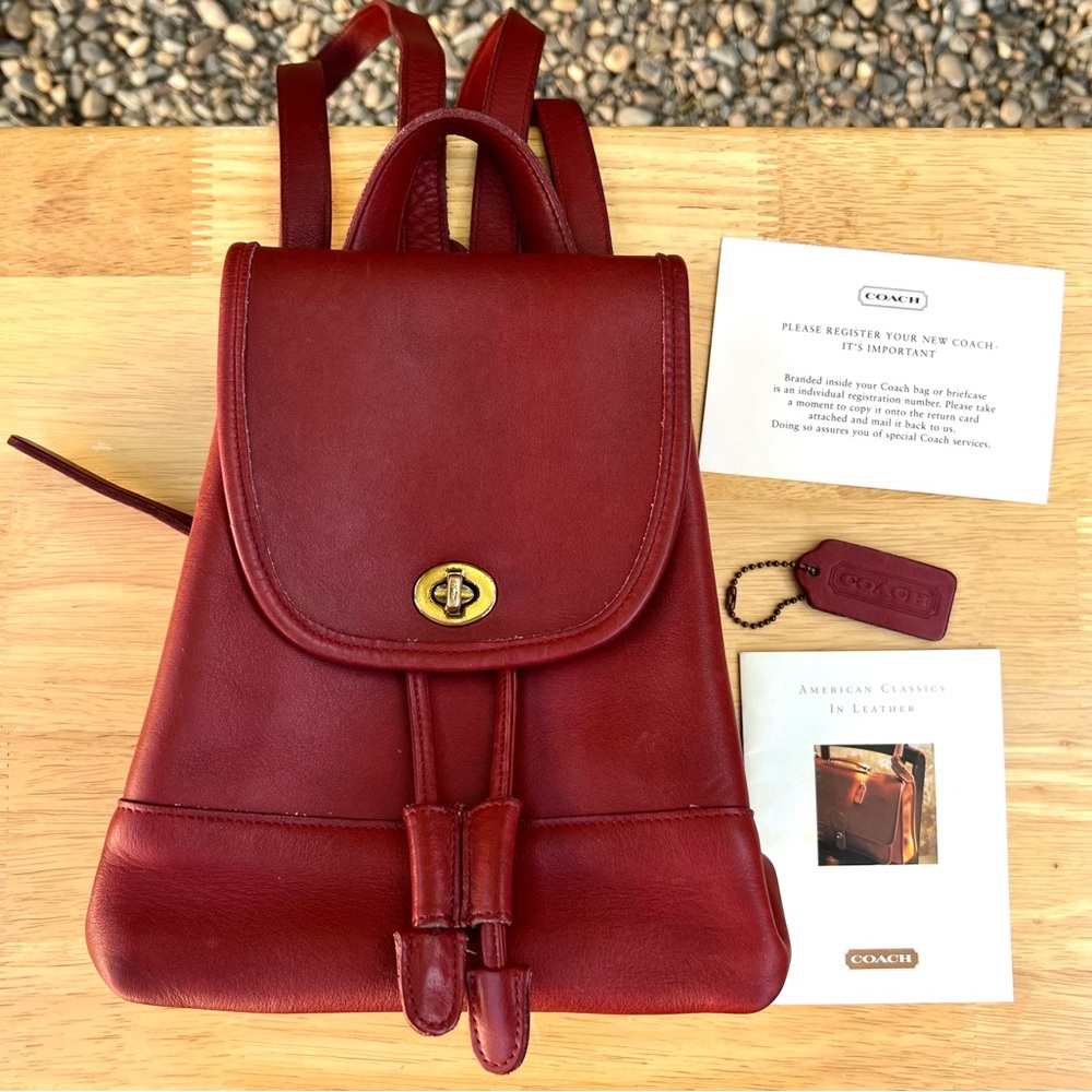 Vintage Red COACH Backpack/Daypack/Purse like NEW